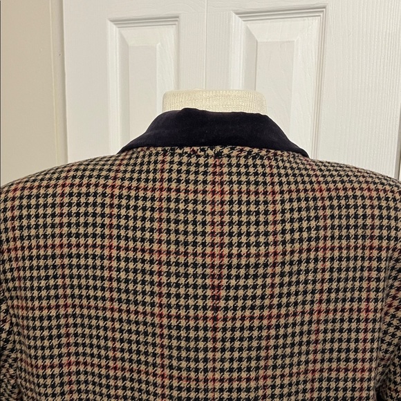 Vintage Norton McNaughton Houndstooth Women's Blazer with Velvet Collar Size 12 - Picture 10 of 16